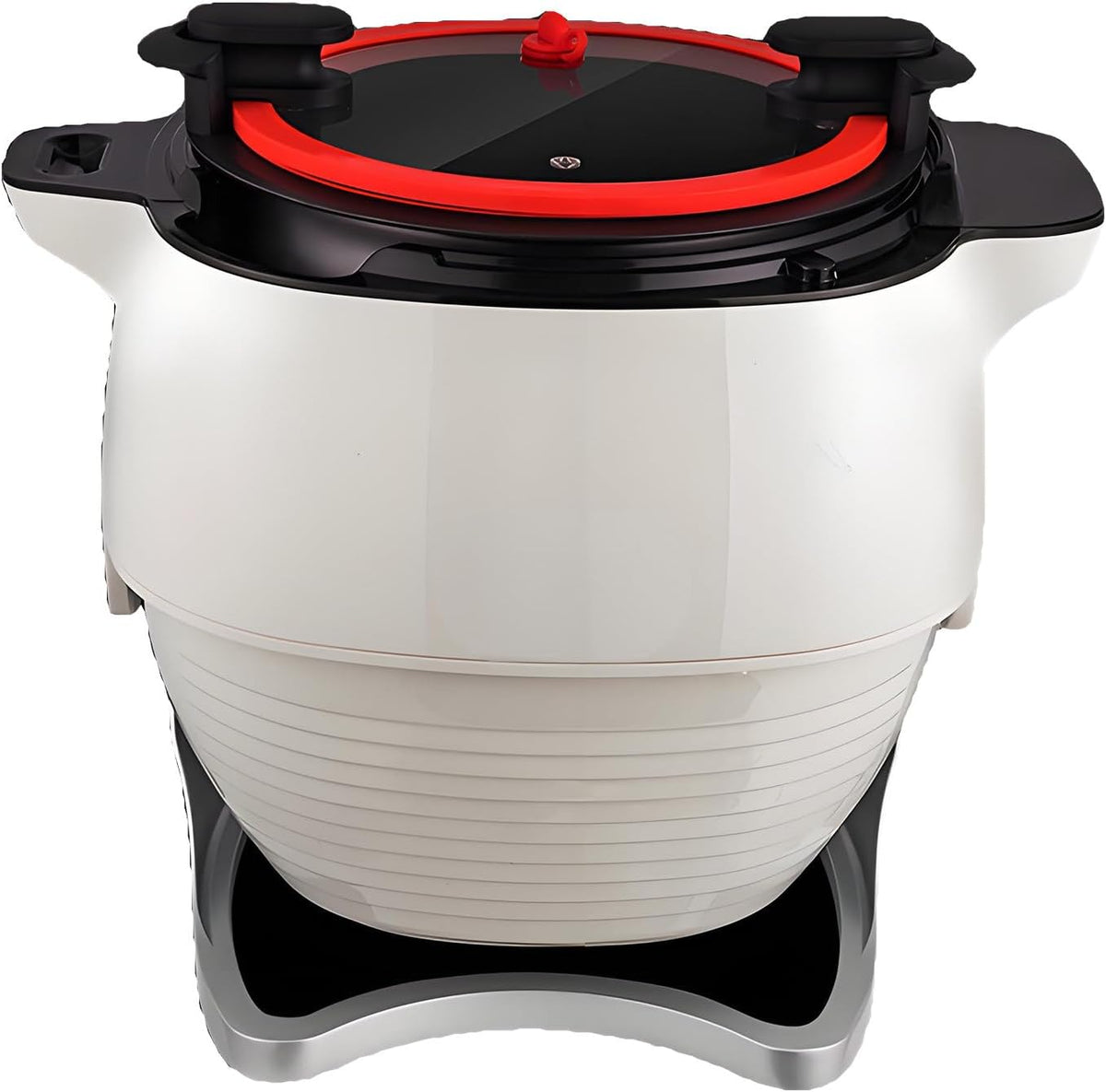 Robots de cocina Robot de cocina, máquina de cocina inteligente, capacidad automática de 6 litros, 3 ajustes de calor, cámara giratoria de 360°