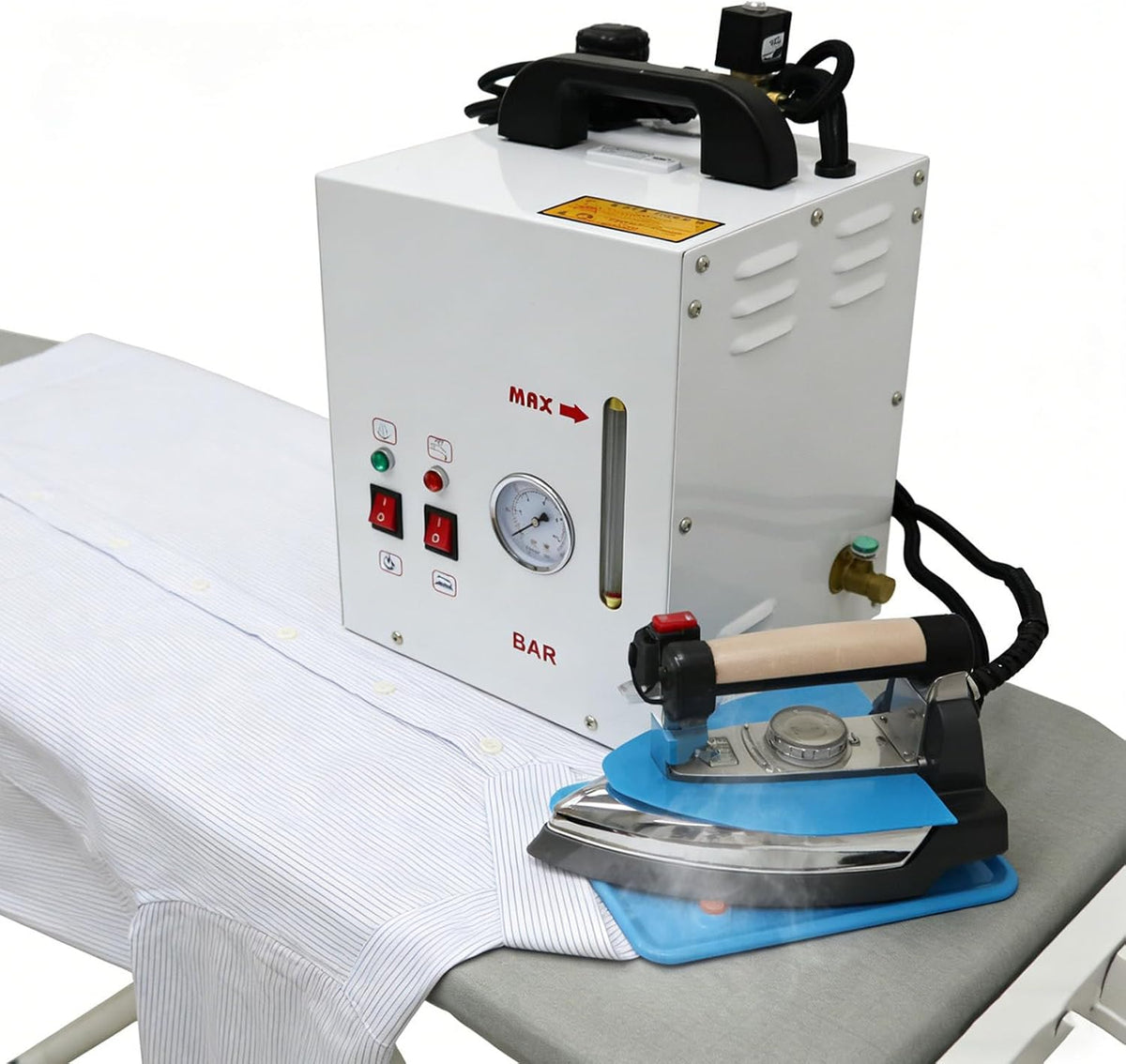YANGYMM Planchas de vapor vertical, Plancha de Vapor Industrial y EstacióN de Planchado Profesional con Tanque de 5 L, Plancha de Ropa Industrial