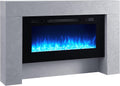 BALDERIA Hornos chimenea, Chimenea eléctrica Herkules de pie, Gris hormigón