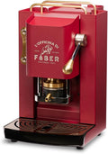 Cafeteras de goteo de FABER, Pro Deluxe Macchina da Caffè Cialde 44mm Cherry Red Ottone