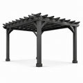 Pérgola de madera negra 300x300 cm