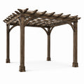 Pérgola de madera maciza marrón 300x300x250 cm