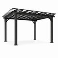 Pérgola de Metal Negra 300x300 cm