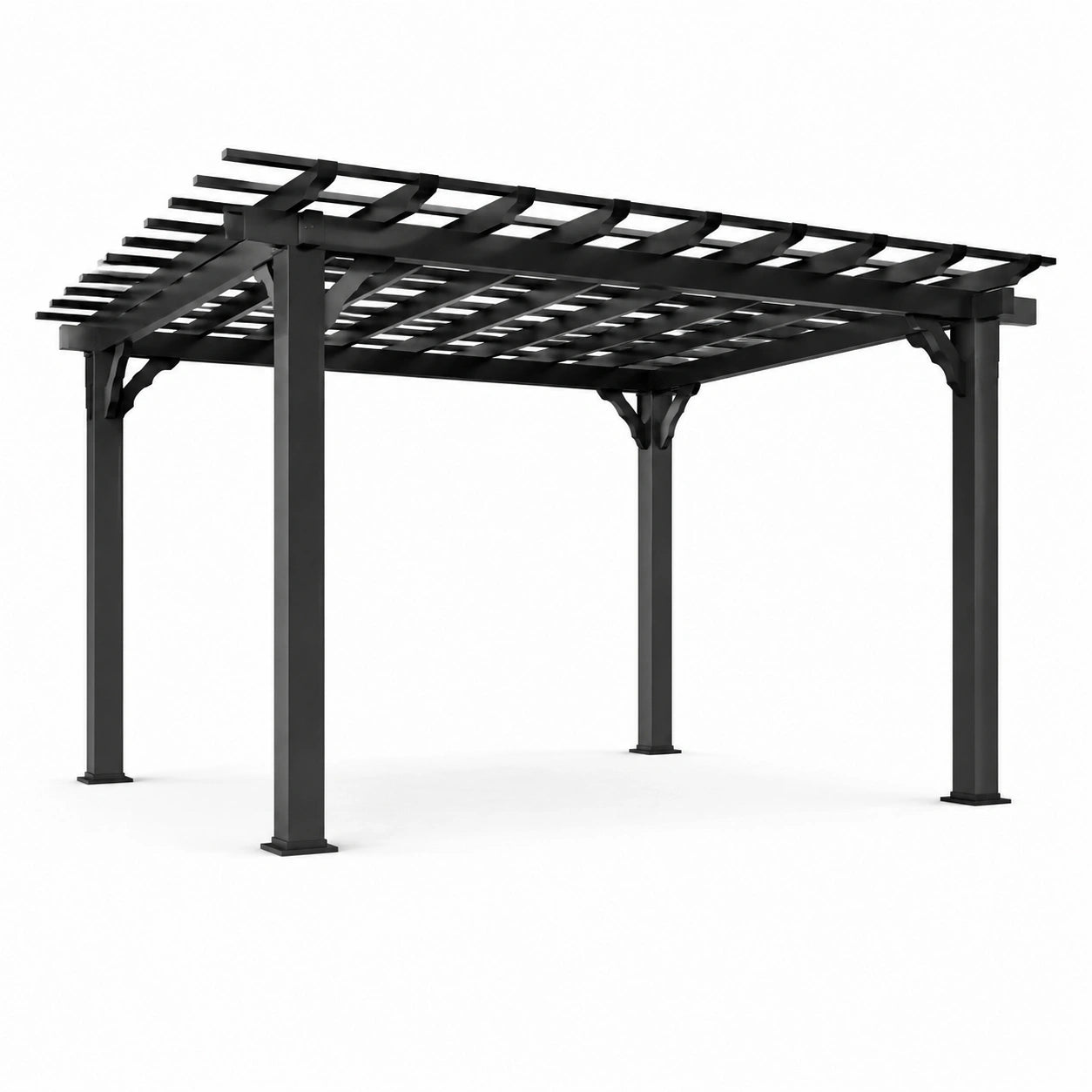 Pérgola de Metal Negra 300x300 cm