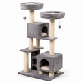 Árbol para gatos de madera y sisal 145 cm gris