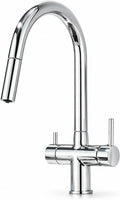 Ari Grifos de fregadero de cocina táctil, Grifo de cocina de tres vías para filtro de agua con caño de agua adicional filtrado con caño extraíble con