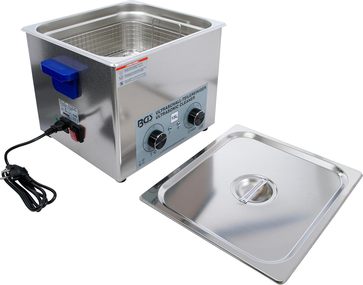 Kit 6881, Limpiador de piezas por ultrasonido, 15 l, BGS