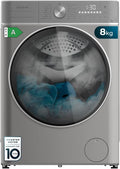 Cecotec Lavadoras y secadoras todo en uno, Lavadora Secadora Carga Frontal 8Kg-5Kg Bolero Wash&Dry 8580 Inverter Steel B. 1400 rpm, 16 programas