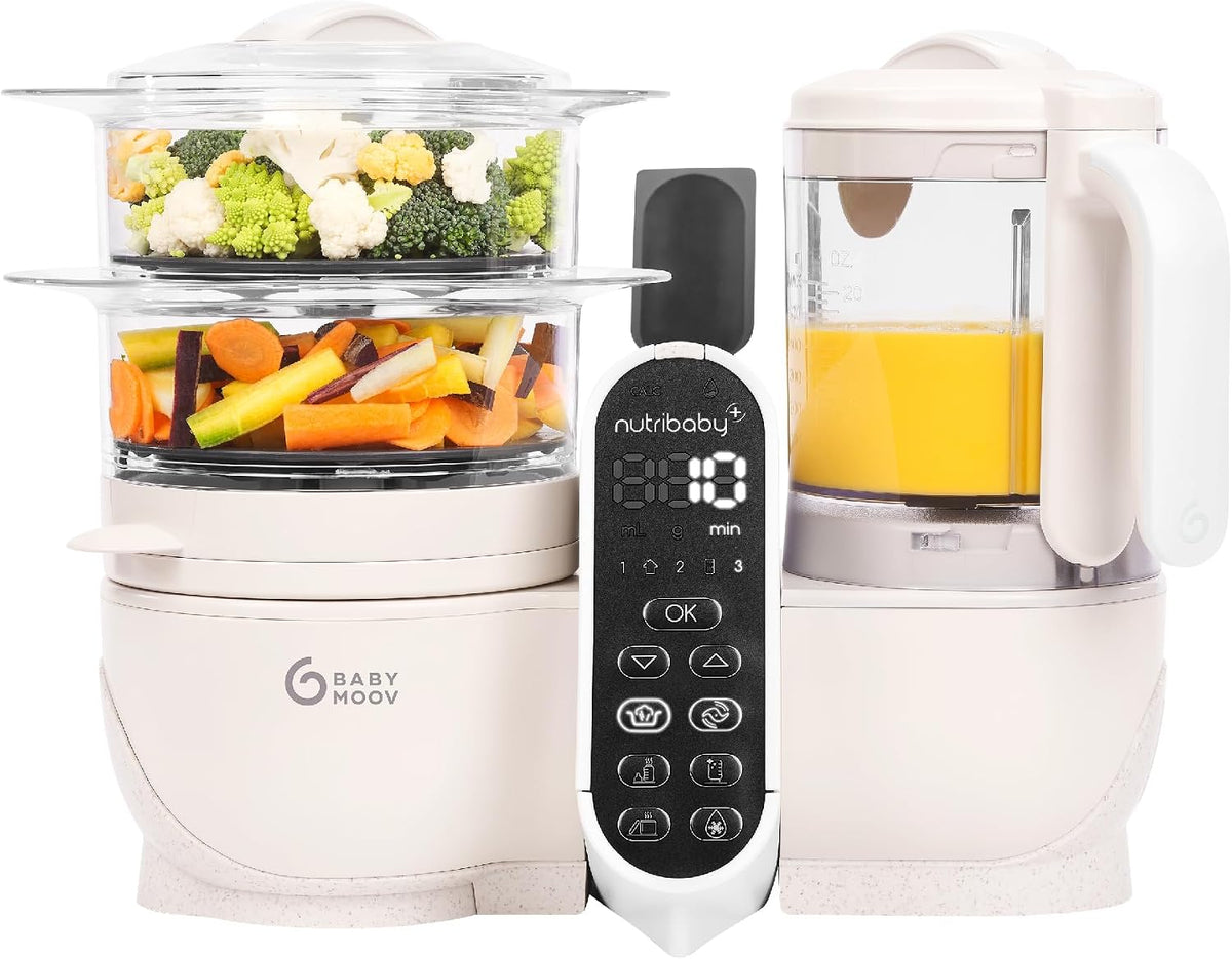 Babymoov Robots de cocina, Nutribaby+ Robot de cocina bebé 6 en 1, Beige
