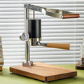 Cafeteras para espresso KRYANFEN, Maquina de Cafe de Palanca with Stainless Steel Water Tank 13.97in Long Handle and 105mm Portafilter Portable Hand