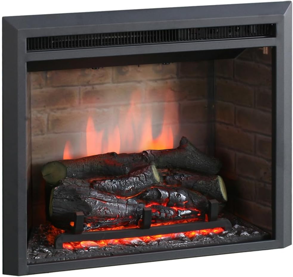 Chimenea eléctrica de BALDERIA, Calida 23 - Chimenea eléctrica empotrable de 23 Pulgadas, 2000W