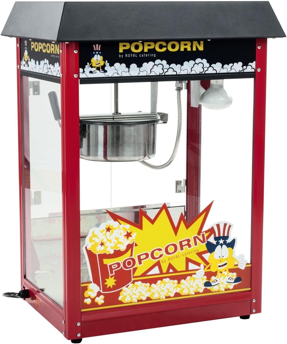 Máquinas de palomita Máquina de Palomitas de Maíz, 1500 W, 8 oz, 5 kg/h, 16 L/h, Royal Catering