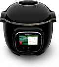 Moulinex Ollas eléctricas programabl, Cookeo Touch Wi-Fi CE902 - Freidora de aire sin aceite, 1600 W, capacidad de hasta 6 personas (4 L), 6 programas