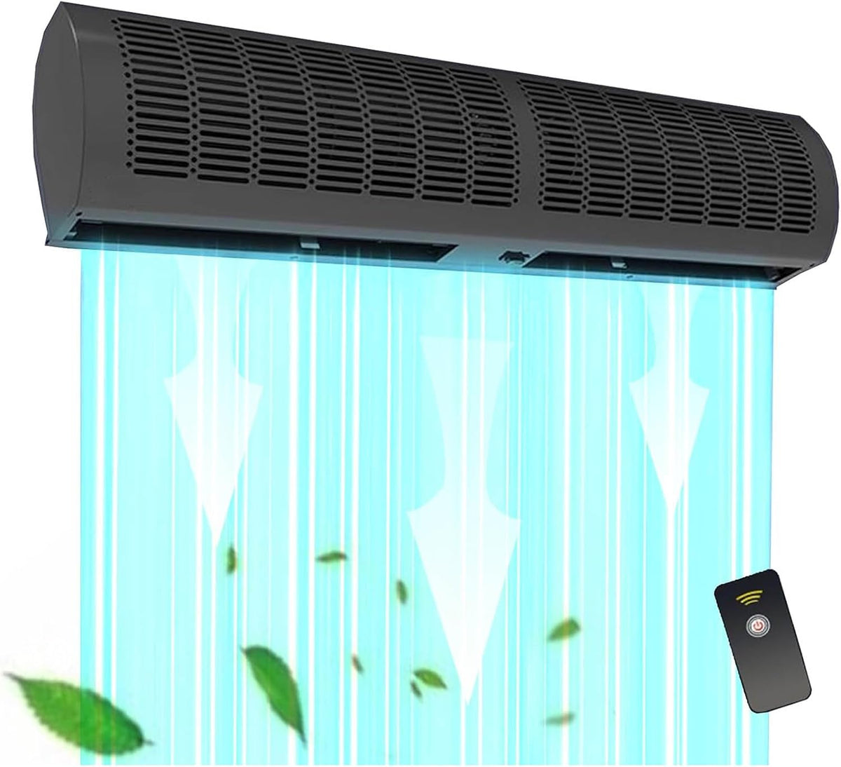 Generic Ventiladores de pared, Ventilador de cortina de aire, ventilador comercial de pared para interiores, cuerpo pequeño silencioso para oficina en