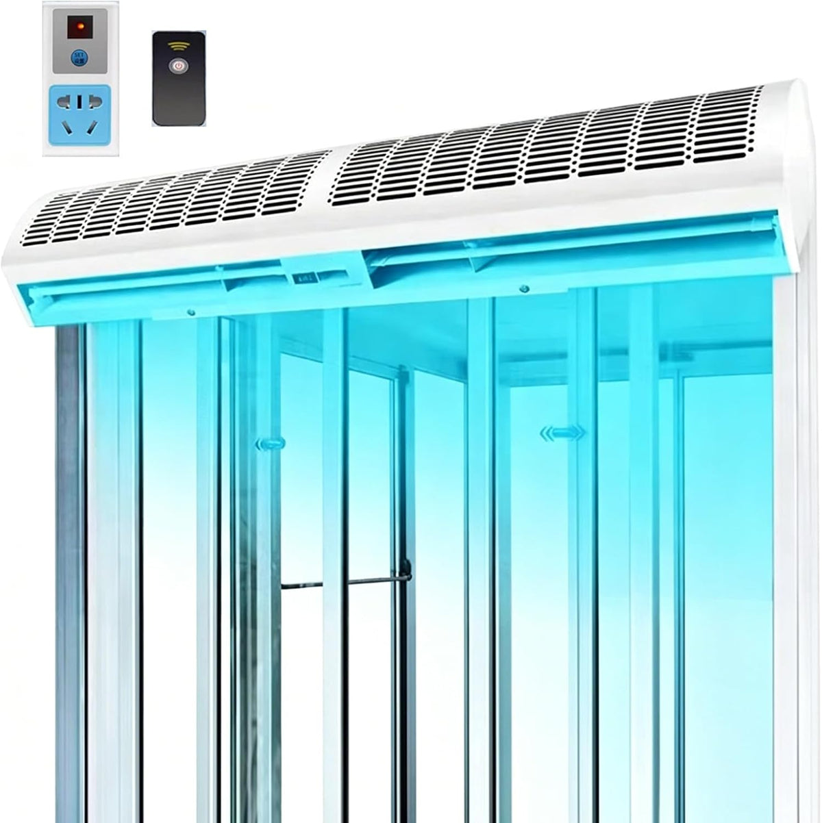 Generic Ventiladores de pared, Cortina de aire comercial para interiores, montaje en pared, 2 velocidades, ahorro de energía silencioso, dirección