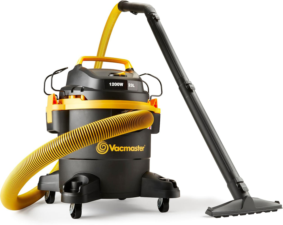 Aspiradoras industriales para sólidos y líquido Vacmaster, WD L23 Aspiradora húmeda y Seca, 23 L, 240 V, Clase L, Extractor de Polvo con Motor de 1200
