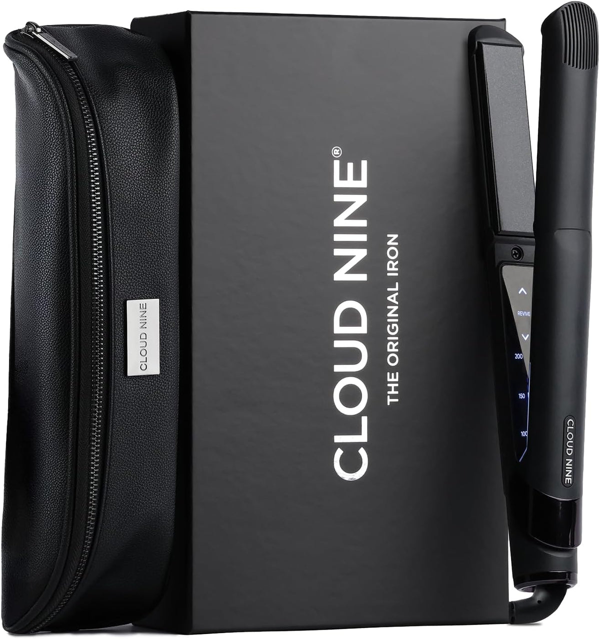 Planchas para el pelo de CLOUD NINE, The Original Iron Plancha de Pelo Profesional Revive Mode, Negro