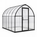 Invernadero de aluminio con paneles de policarbonato transparente 250x200x195 cm
