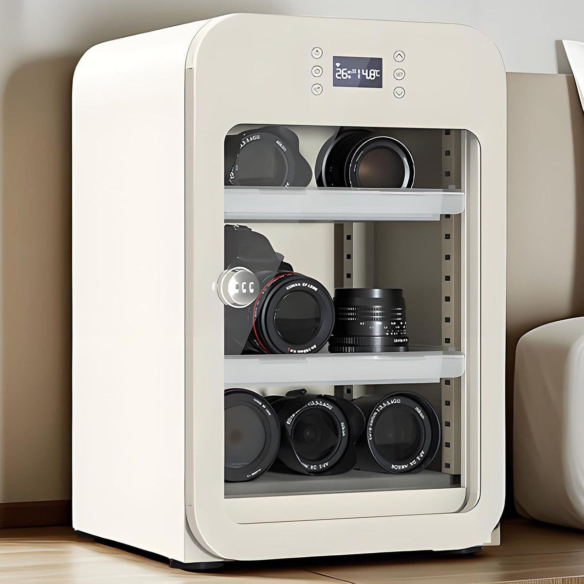 Armarios Dry Box de Generic, Armario deshumidificador de 40 l para cámaras y lentes, caja electrónica a prueba de humedad con control digital, bloqueo