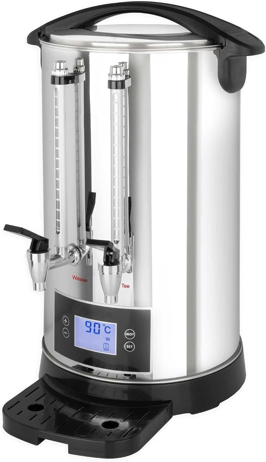 Caytime Teteras de té caliente, Tetera D15, Máquina de té digital aislada con doble pared, Samovar Semaver 15 litros