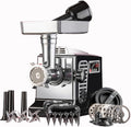Picadoras de carne de STX INTERNATIONAL, STX Turboforce II 'Platinum' - Molinillo eléctrico de carne resistente y relleno de salchichas: 6 placas de
