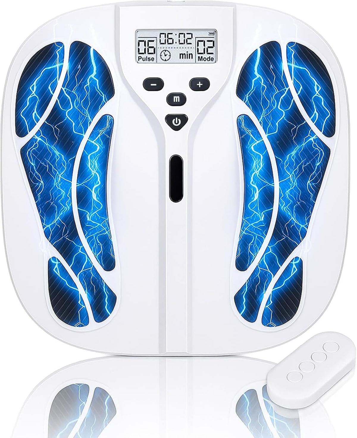 Masajeadores eléctricos para pi XQZMD, Masajeador eléctrico de pies EMS con 10 modos y 20 intensidades, estimulador de circulación de la sangre para