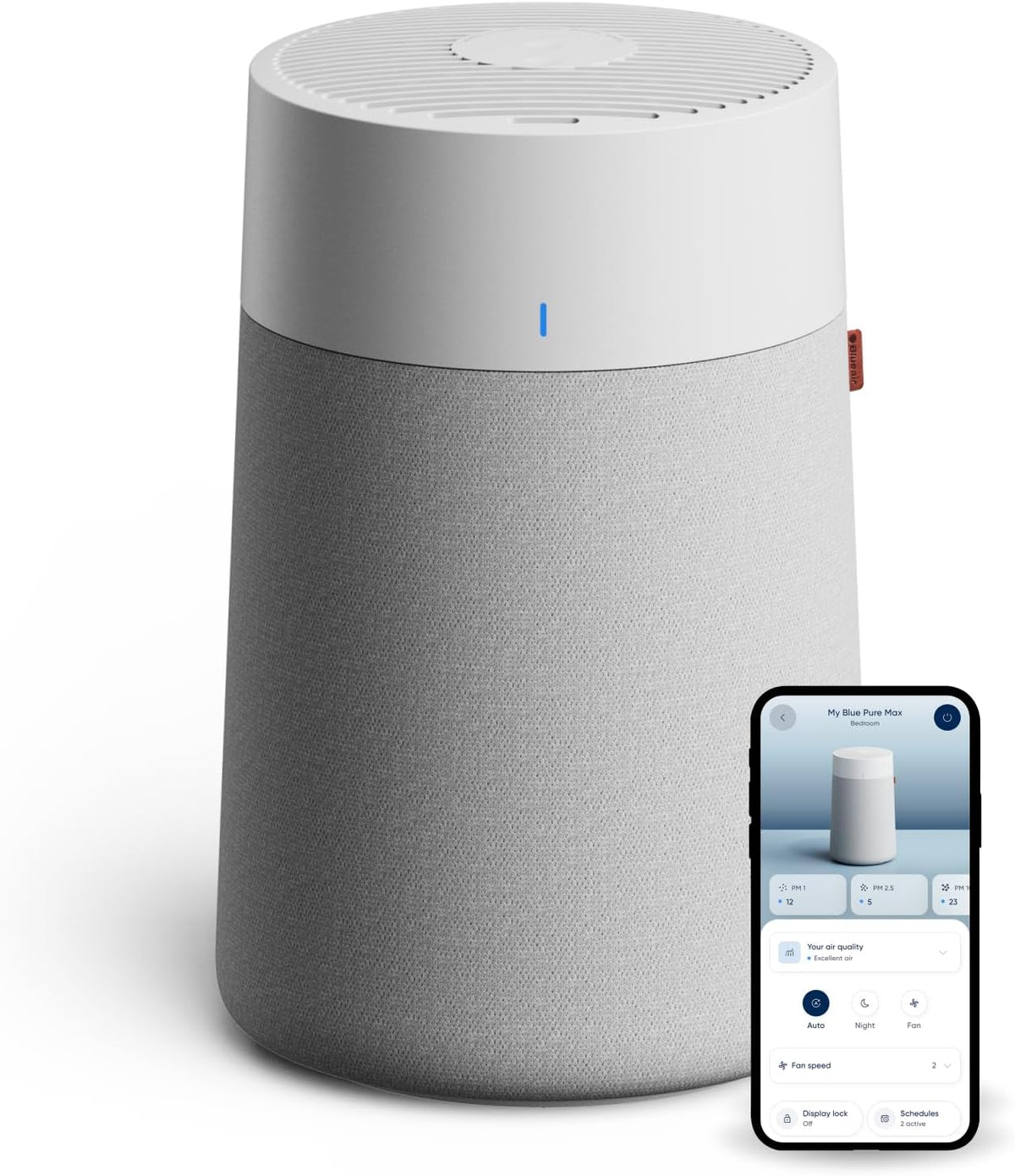 BLUEAIR Purificadores de aire, Purificador de aire 43 m², inteligente y silencioso, HEPASilent, ideal para hogar, dormitorio, niños, polvo, alérgenos
