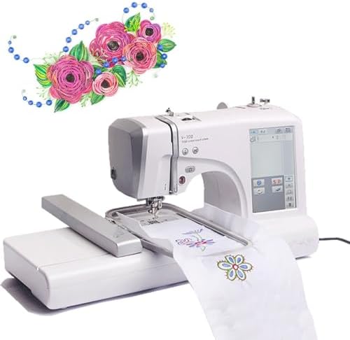 Máquinas de coser controladas electrónicamente Máquina de coser y bordar con kit completo de accesorios, cuenta con 162 puntadas, 150 diseños, 10