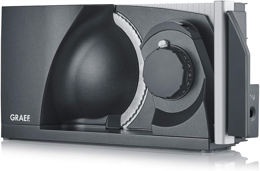 MT1006 de GRAEF., cortafiambr, GRAEF MYtiny - Cortadora plegable, 170 W, cuchilla Ø170 mm, metálica, corte 0-15 mm, compacta, pan, Made in Germany