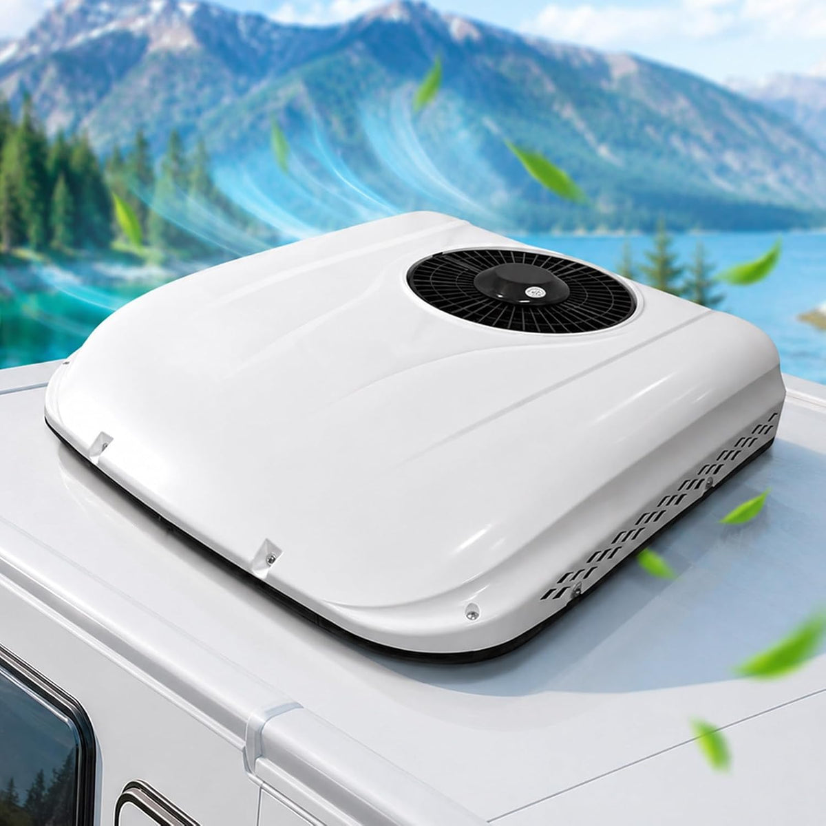 lilishangmao Aire acondicionado, Unidad AC Estacionaria De Techo 12V/24V, Aire Acondicionado para Autocaravana con Compresor DC Inverter, Protección