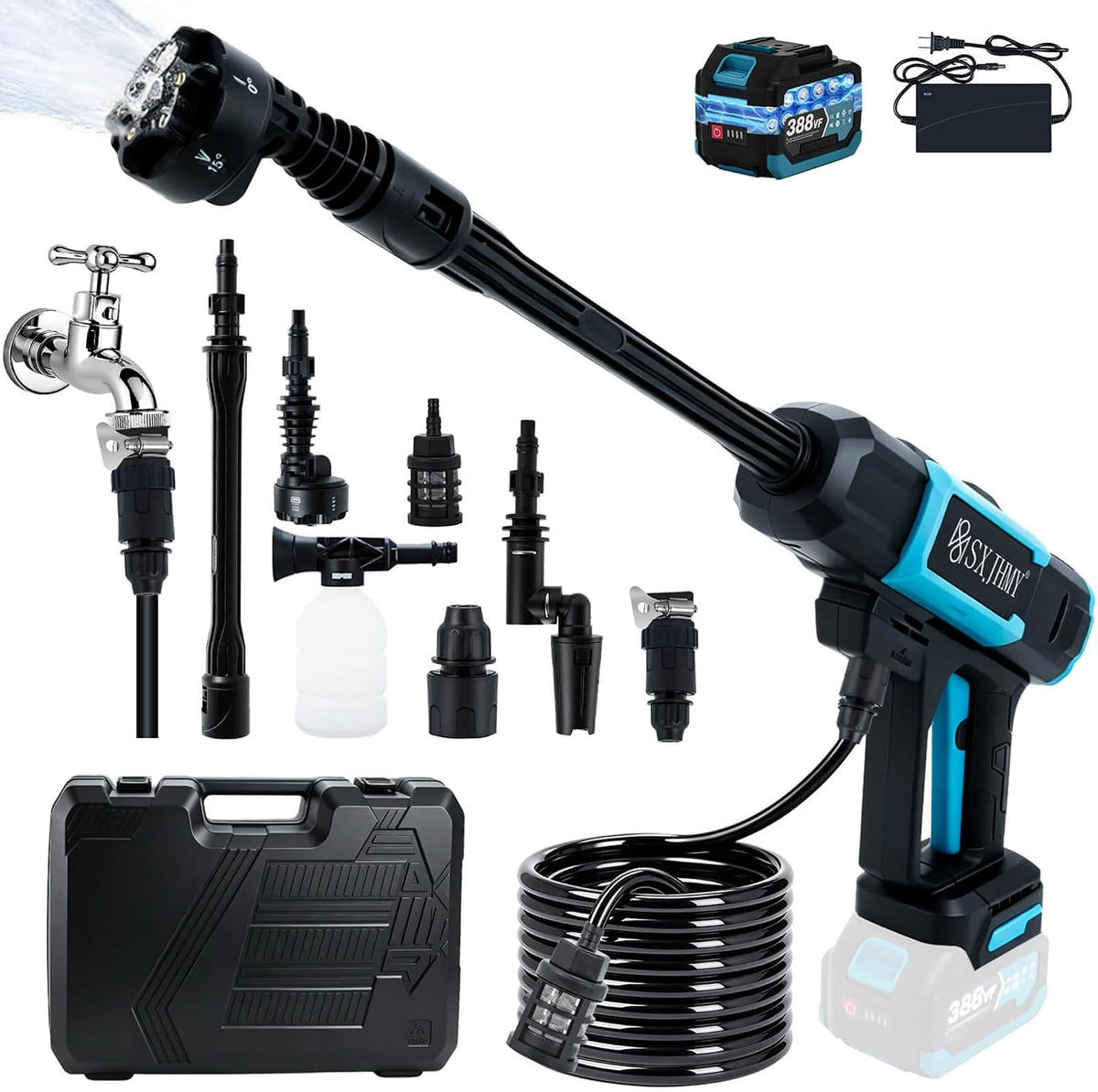 Limpiadoras a presión de SXJHMY, Limpiador de alta presión para Makita (batería de 18 V, 3 niveles, máx. 120