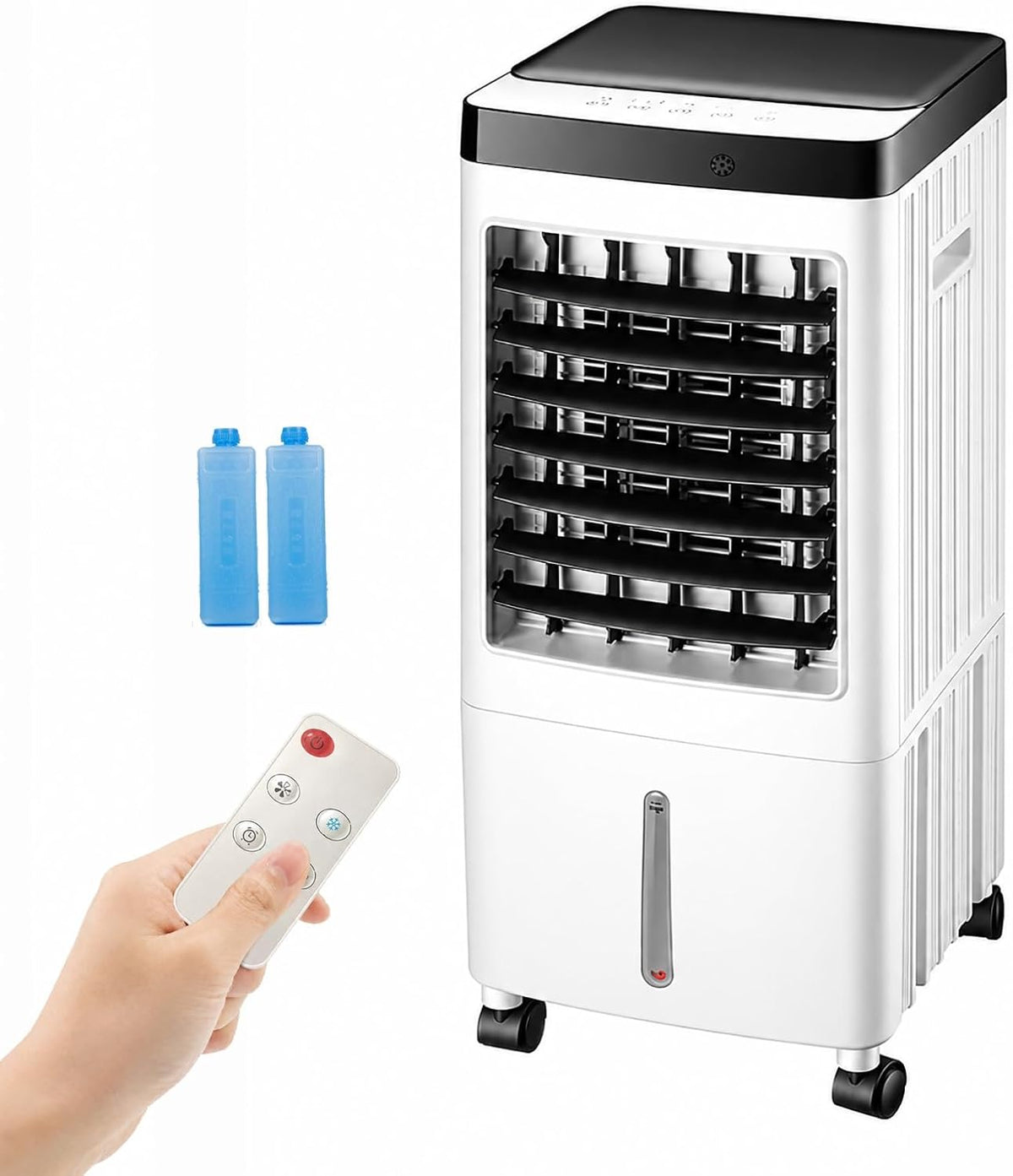 Generic Aire acondicionado portátil, Aires Acondicionados Portátiles con Control Remoto, Enfriador de Pantano de 1200 m3/h, Enfriador de Aire
