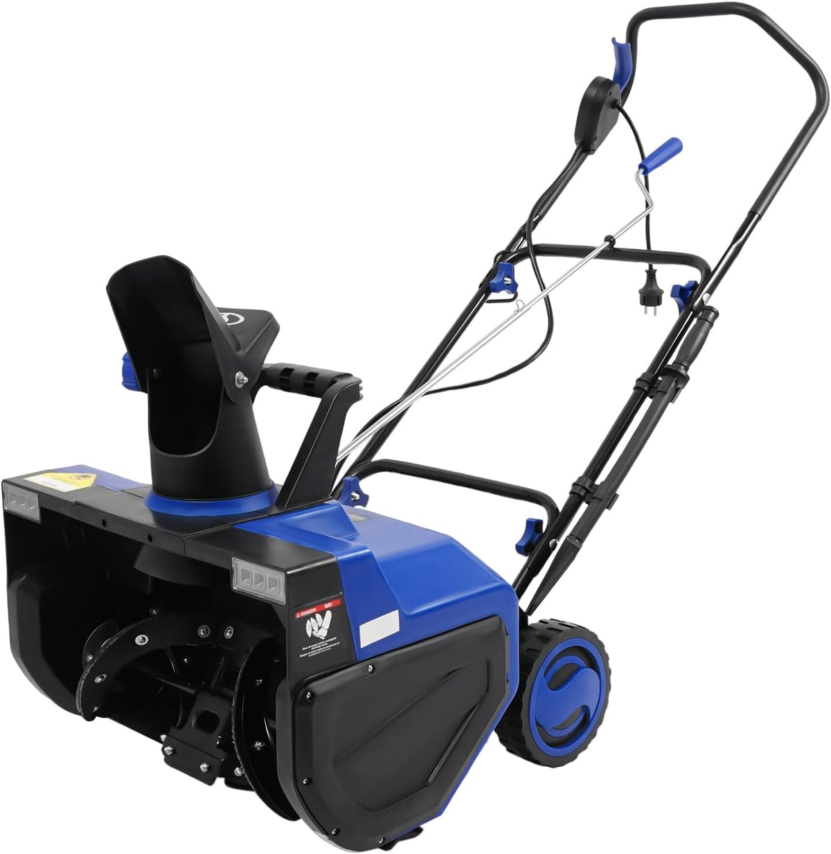 Lanzadores de nieve Eieblek, Quitanieves eléctrico con 2 luces LED, 220 V, 2400 W, distancia de salida de 7, 6 m, canal de expulsión giratorio de 180°