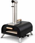 Horno de pizza exterior Pizza Portátil a Leña y Carbón para Exterior, Horno de Acero con Cajón de Combustible Extraíble, Chimenea de Acero Inoxidable