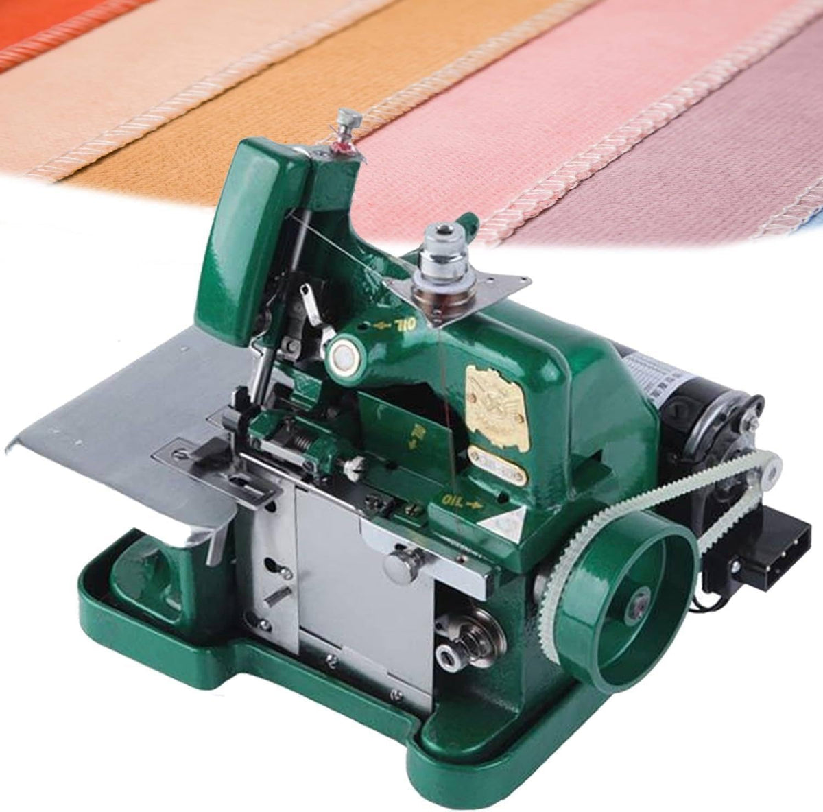 Generic Máquinas de bordar, Máquina de serger Industrial Resistente 3 Rosca Overlock con Interruptor de pie de Alta Velocidad Ajustable Longitud de