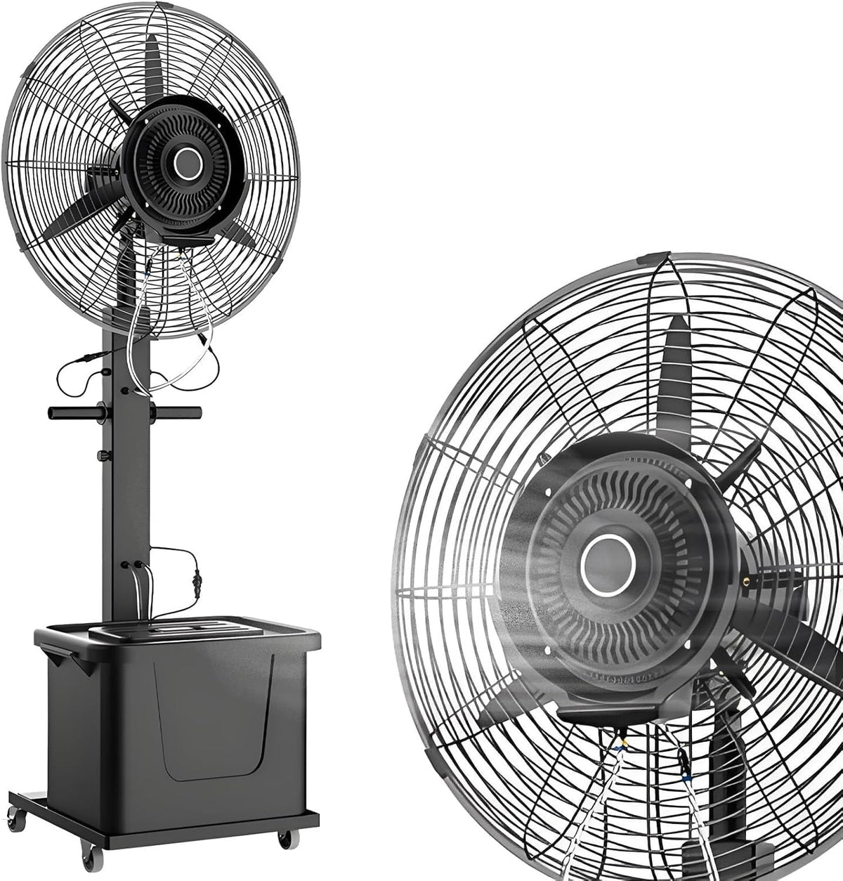 Ventiladores de pedestal de Generic, Ventilador De Nebulización De Pedestal para Exteriores De 26 Pulgadas/30 Pulgadas, Ventiladores De Enfriamiento