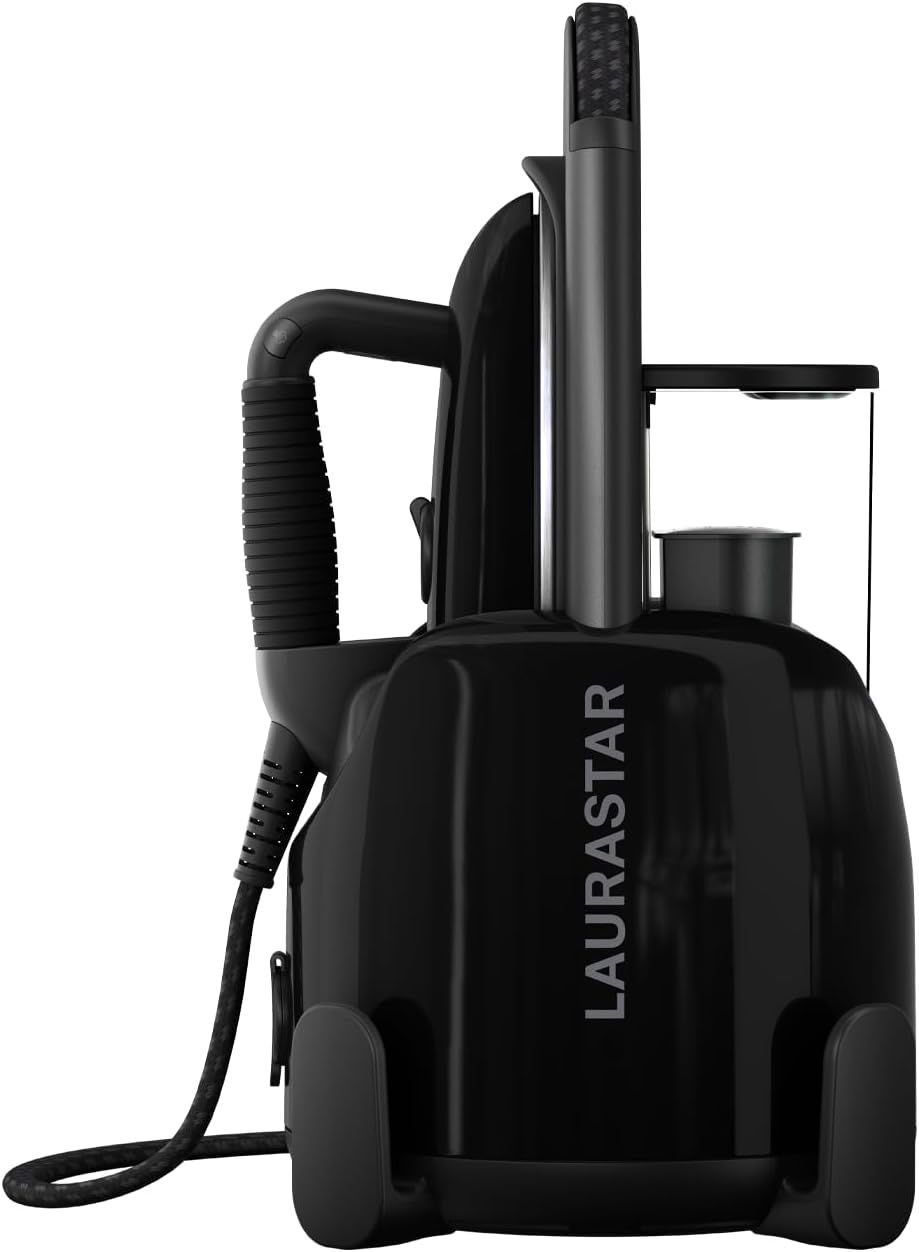 Planchas de vapor de Laurastar, Lift Plus Ultimate Black - Estación de vapor portátil 3 en 1, plancha, vaporiza y purifica la ropa, vapor higiénico