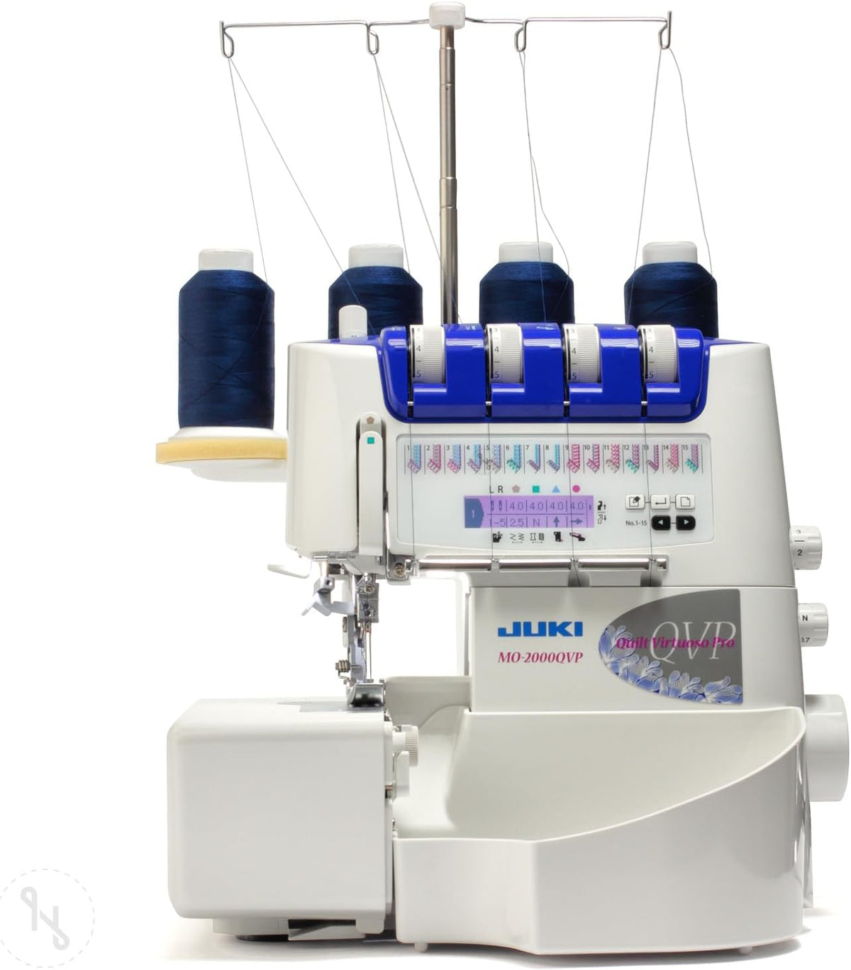 JUKI Agujas para máquina de coser, mo-2000qvp overlock con enfilage y Agujas automático Metal/PVC Blanco 33 x 28 x 31 cm