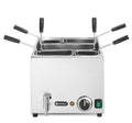 HENDI Cocedores de pasta, Cocedor de Pasta Profesional 25 L con 5 Cestas, Termostato 45, 110°C, Válvula de Drenaje con Bloqueo Mecánico, 230V/3500 W