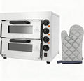 PromiseFly Hornos individuales para pizza, Horno de Pizza Doble 3000W Ajustable Pizza-Bakoffen Profesional Pizzamaker para Cocinas del Hogar