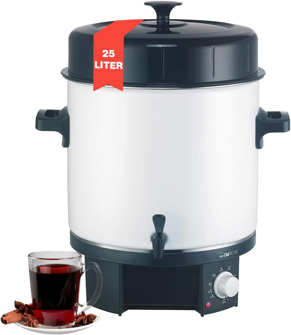 Clatronic Ollas a presión, Máquina de cocción y bebidas calientes Clatronic® 2in1 con capacidad de depósito de 25L