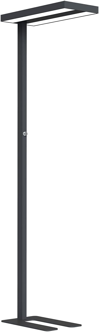 Lámparas de pie NCC-Licht, Lara - Lámpara LED de pie, color negro, 2 x 40 W, 8800 lm, luz blanca neutra, 4000 K, UGR< 17, regulable