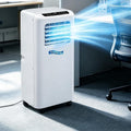Generic Aire acondicionado portátil, Portátil 9000BTU, 3 en 1 Frío Ventilador y Deshumidificador con Mando y Temporizador 24 Horas para Hogar, Oficina