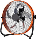 Ventiladores de suelo Ventilador de suelo industrial, circulador de aire de metal de alta velocidad, 250 W con 4 velocidades e inclinación de 130°
