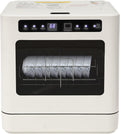 Lavavajillas compacto Salmeee, Tischgeschirrspüler 800W 52dB, Mini lavavajillas para 6-8 cubiertos con control táctil, lavavajillas compacto con 2