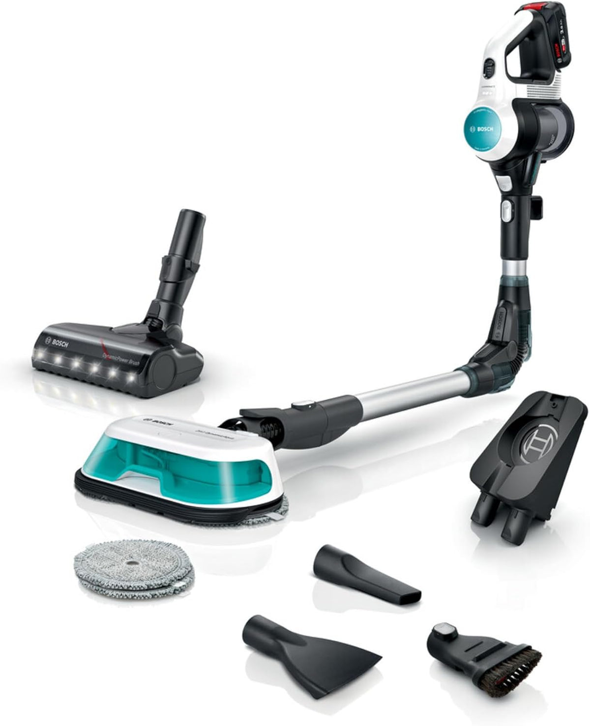 Aspiradoras escoba Aspirador Unlimited 7 ProHygienic Aqua, Sin cable, Cepillo 2en1, DynamicAqua, Cepillo convencional, Blanco, BCS71HYG2, Bosch