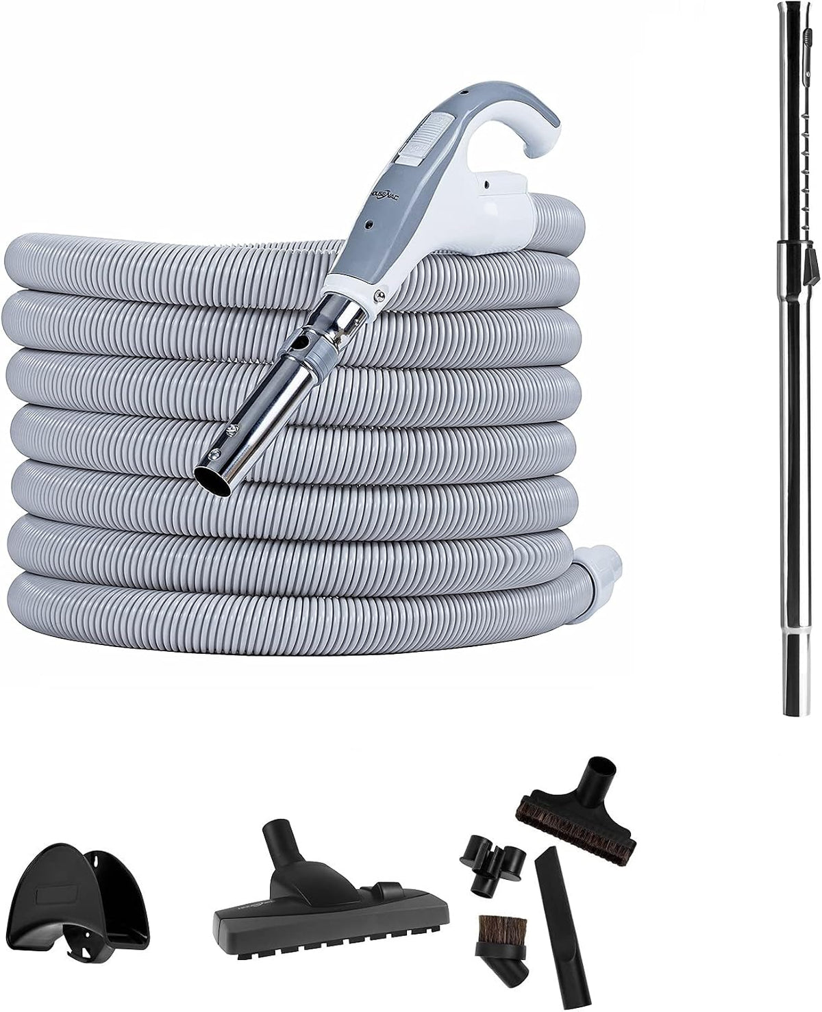 Tubos flexibles para aspiradora de HouseVac, Aspiradora Central HouseVac Ultra, Kit de Accesorios de 8 Piezas, Manguera de aspiración con Mango