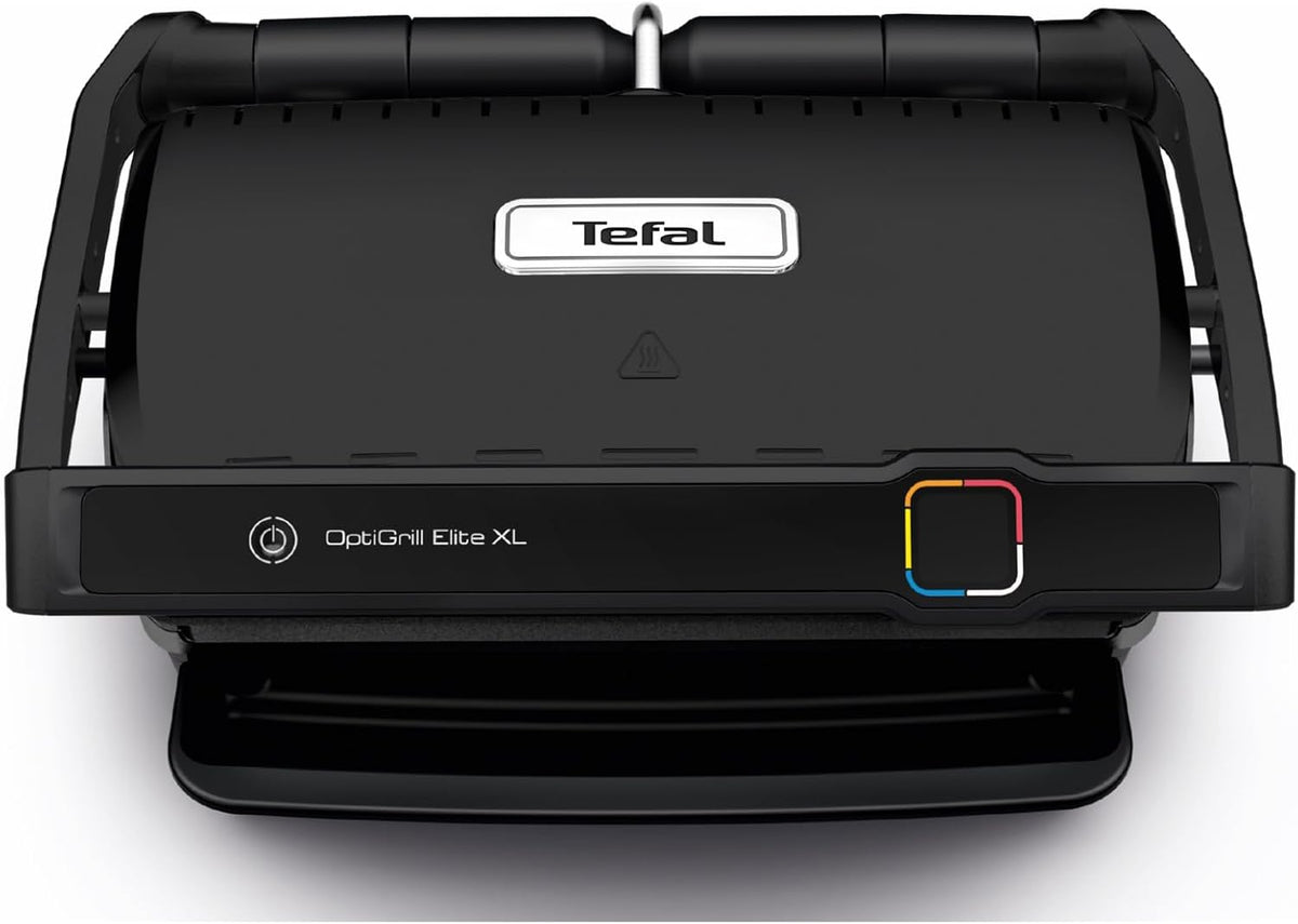 GC760812 de Tefal, parrillas eléctrica, OptiGrill Elite XL - Barbacoa de contacto con 16 programas, pantalla digital con indicador de cocción, placas