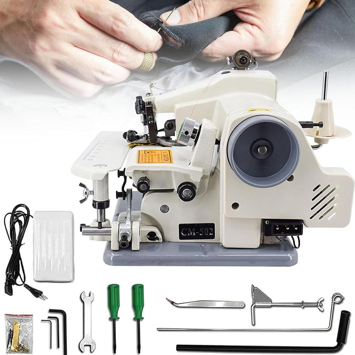 Generic Máquinas de coser controladas electrónicamente, Máquina de dobladillo portátil de punto ciego para pantalones, máquina de coser y bordar con