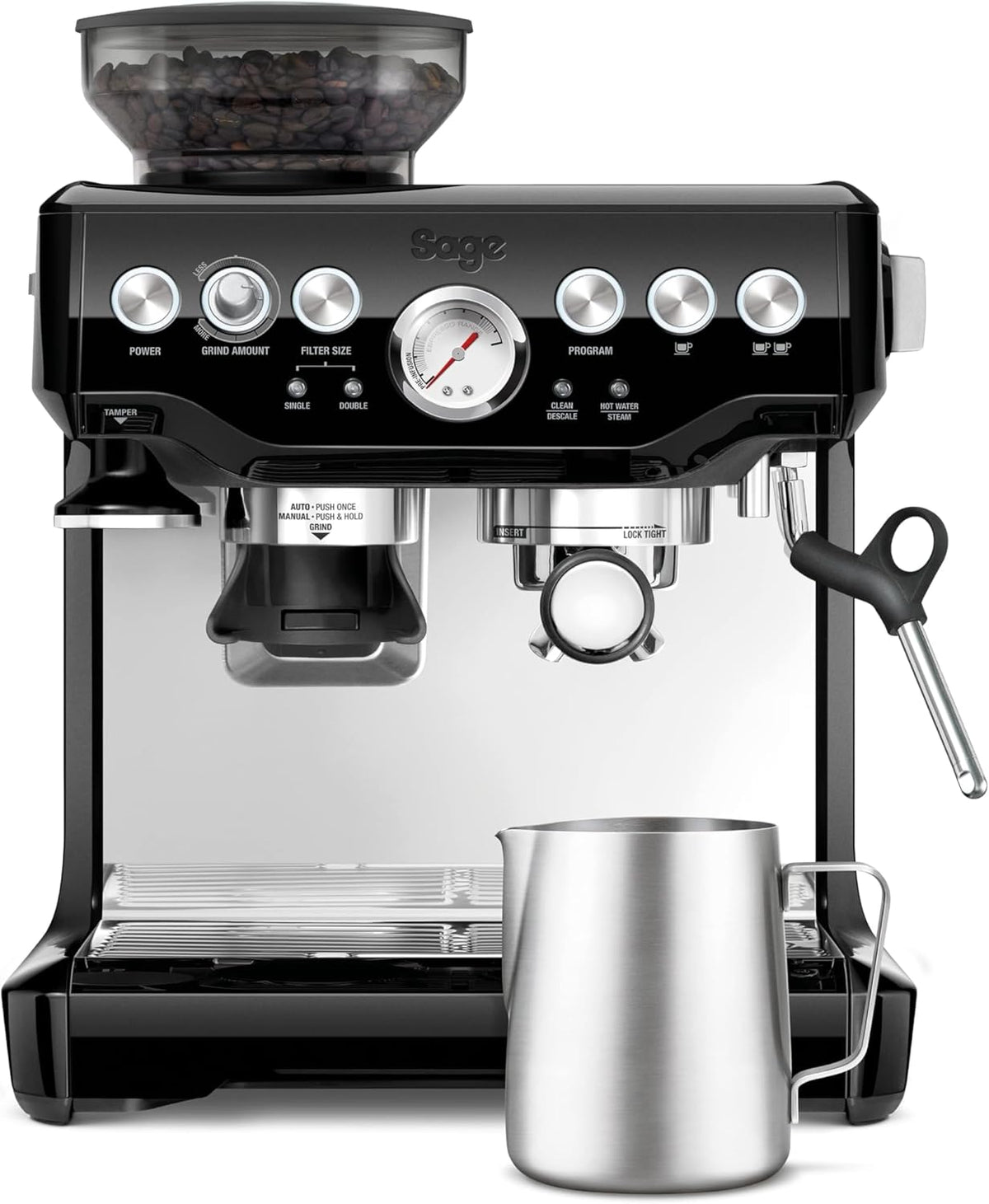 Cafeteras para espresso Barista Express, Cafetera con Molinillo Integrado, Sésamo Negro, Sage
